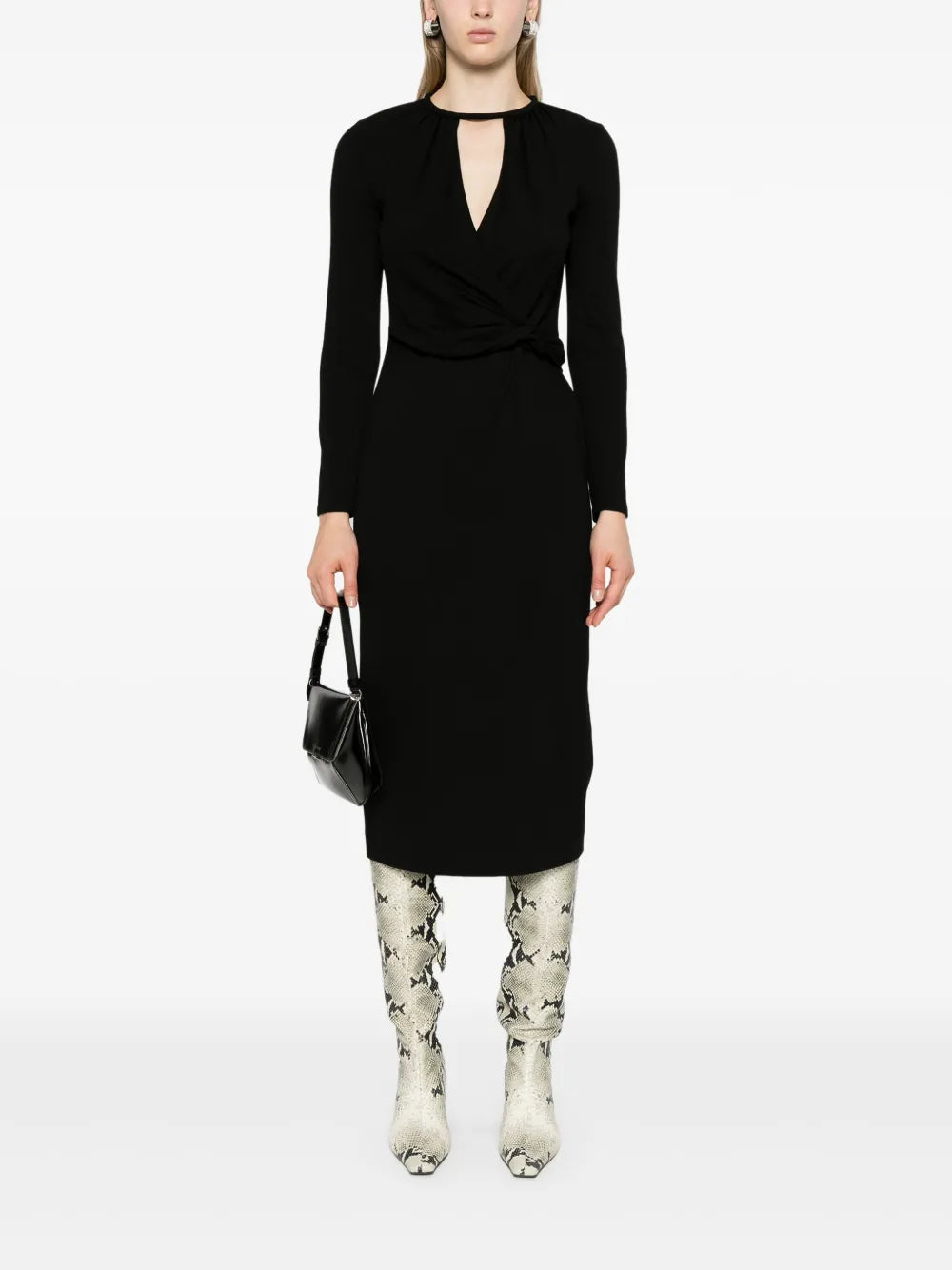 Long-Sleeve Midi Dress