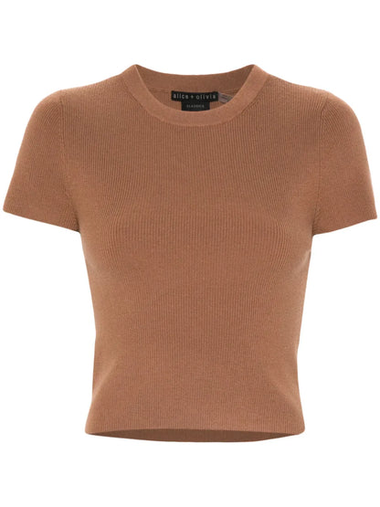 Short-Sleeve Knitted Top