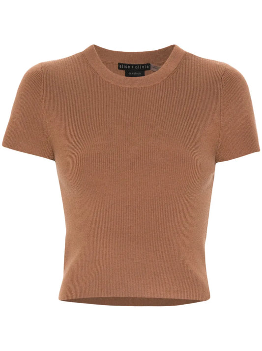 Short-Sleeve Knitted Top