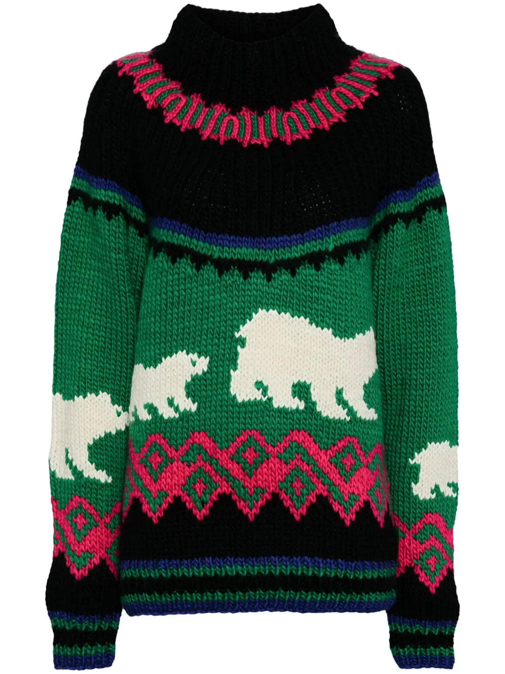 Jacquard Mock-Neck Jumper