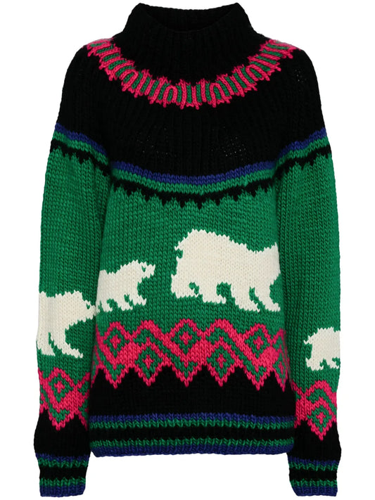 Jacquard Mock-Neck Jumper