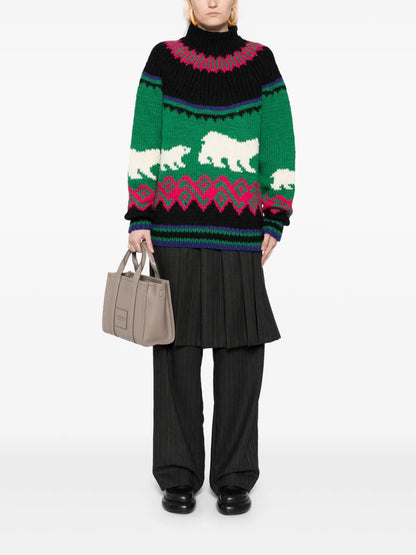 Jacquard Mock-Neck Jumper