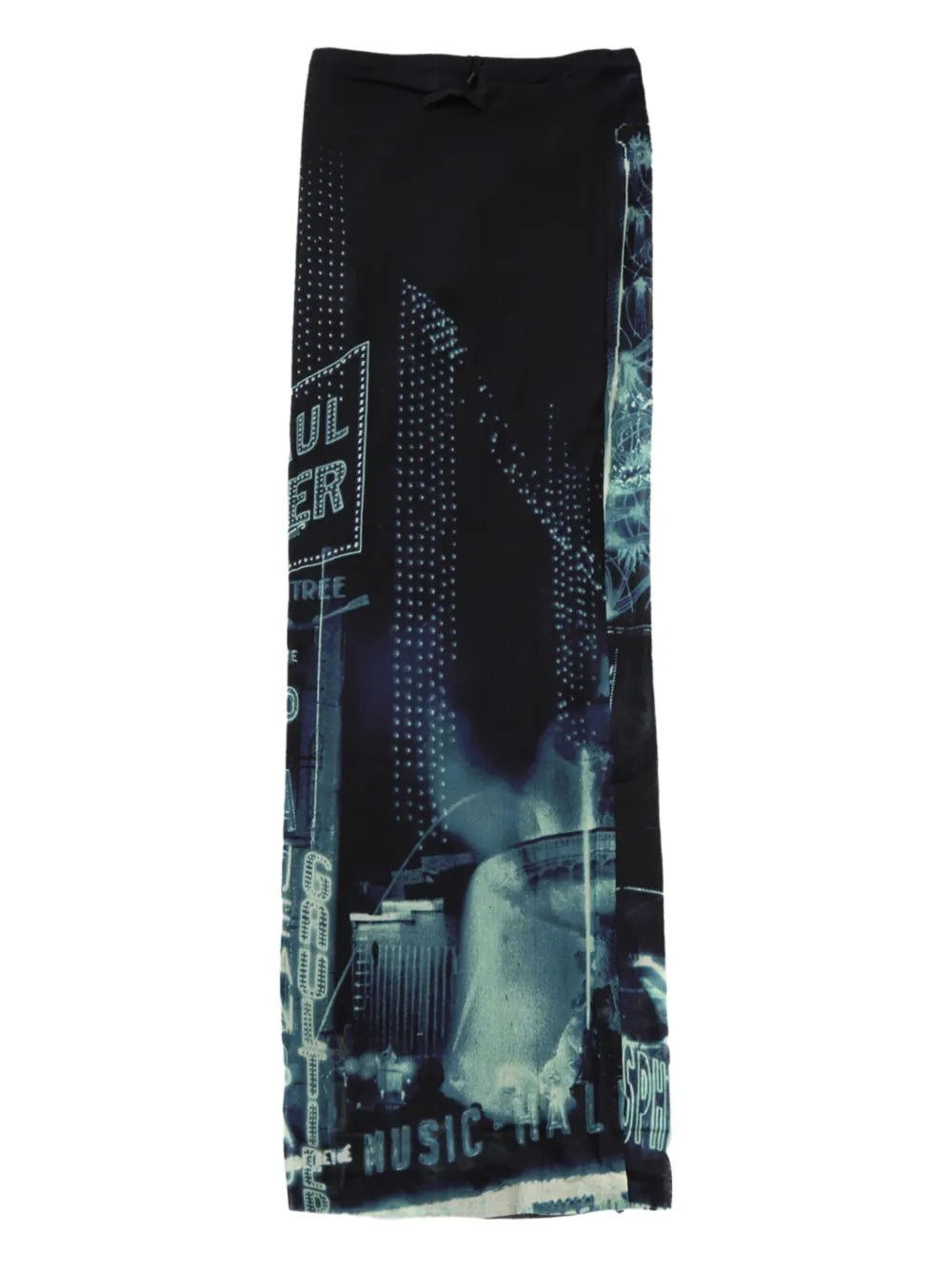 Graphic-Print Maxi Skirt
