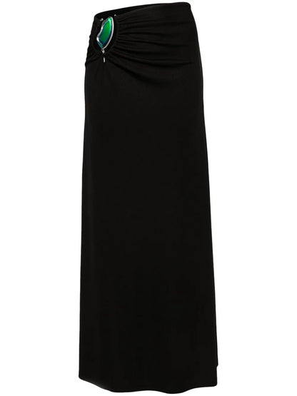 Moodstone-Embellished Maxi Skirt