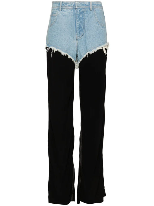 Duke Splice Mid-Rise Straight-Leg Trousers