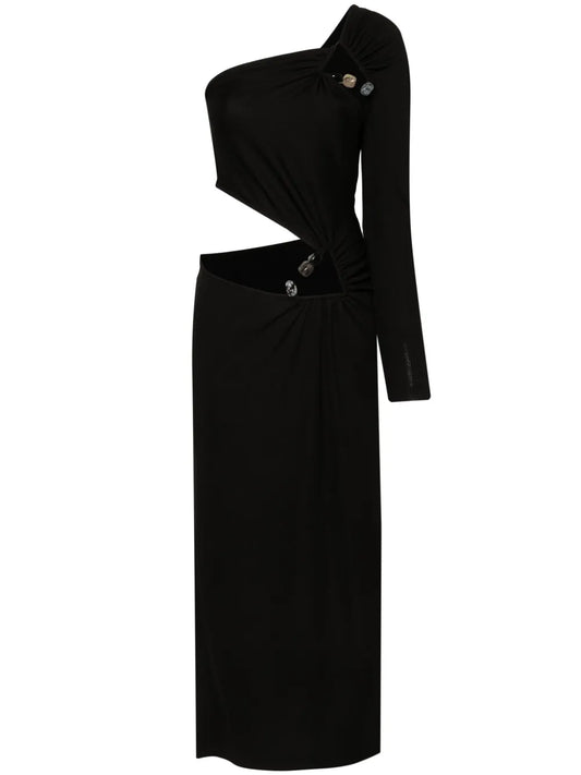 Cut-Out Asymmetric Maxi Dress