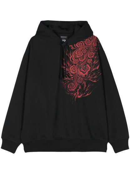 Flame-Print Hoodie