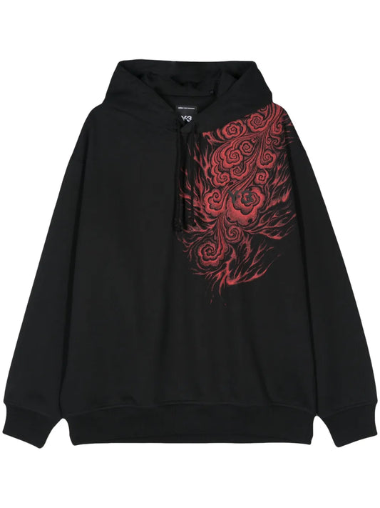 Flame-Print Hoodie