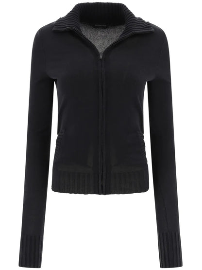 Knot-Detailing Cotton-Blend Cardigan