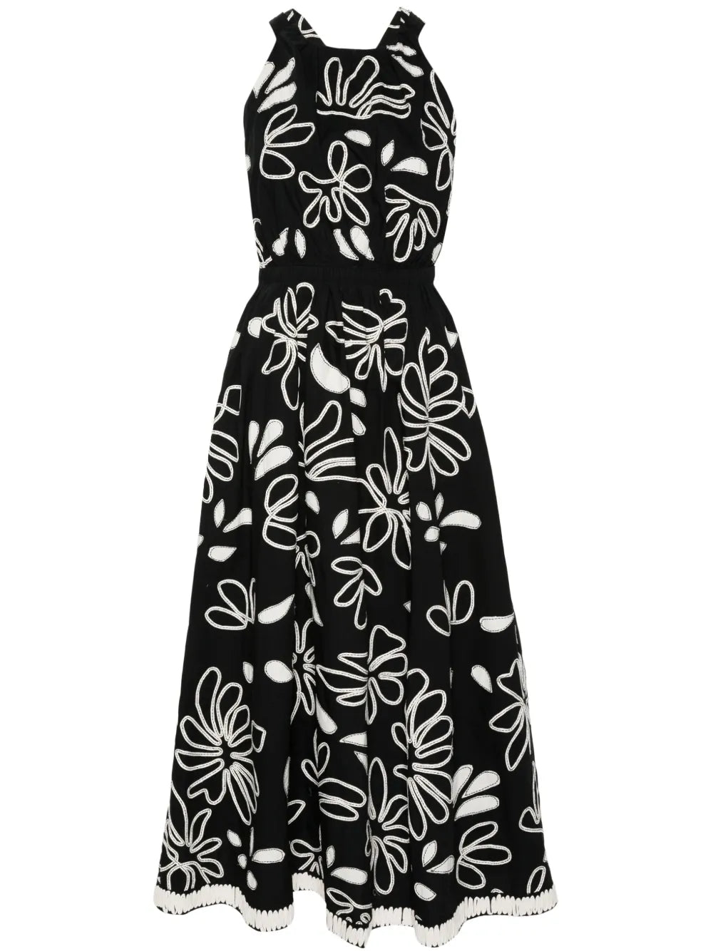 Viola Floral-Embroidery Dress