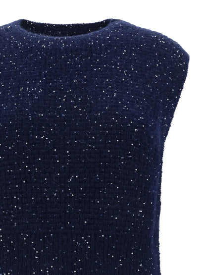 Sequinned Wool Gilet