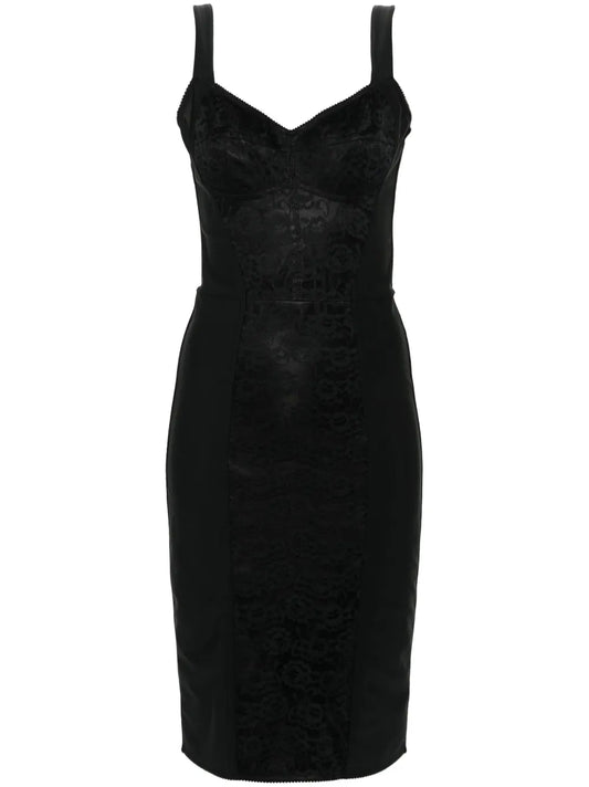 Floral-Lace Detail Dress