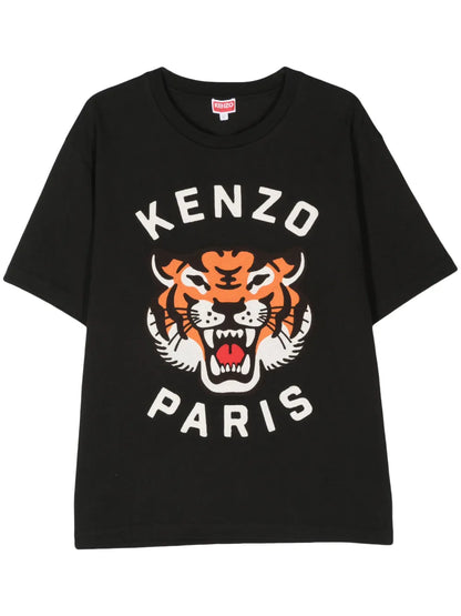 Tiger-Motif Cotton T-Shirt