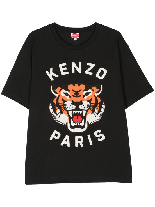 Tiger-Motif Cotton T-Shirt