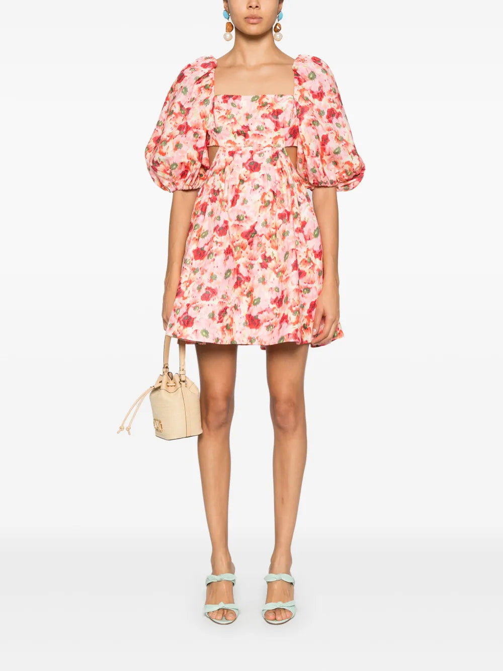 Lightburst Floral-Print Mini Dress
