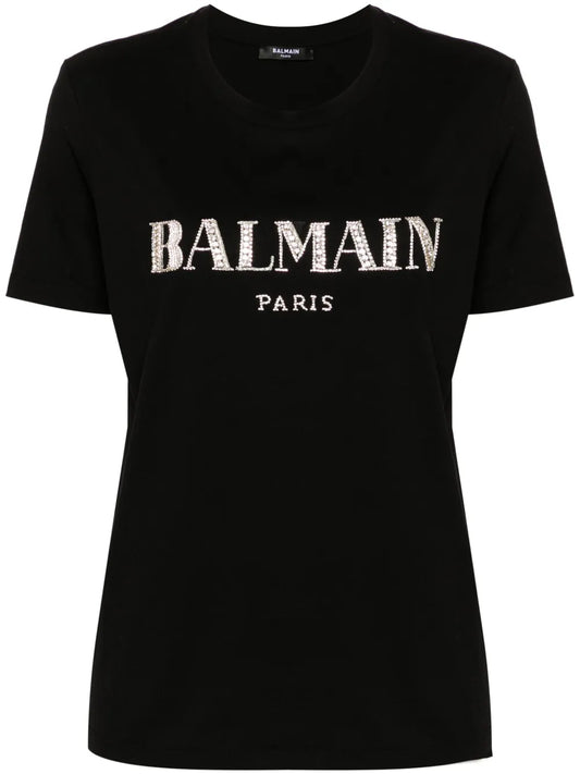 Crystal-Logo Cotton T-Shirt