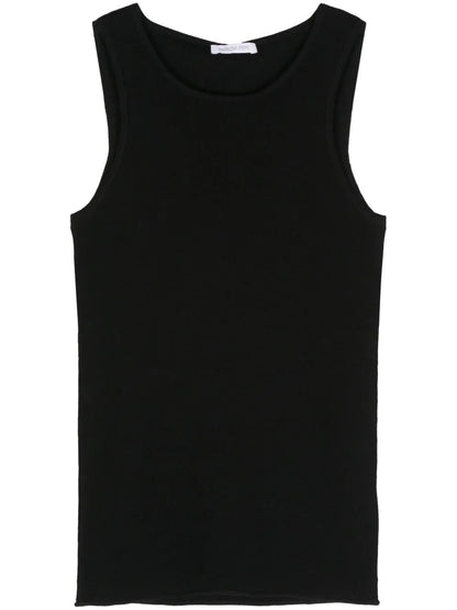 Fine-Ribbed Wool Top