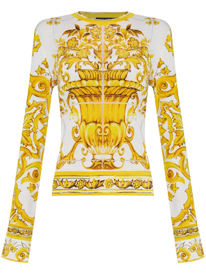 Majolica Print Sweater