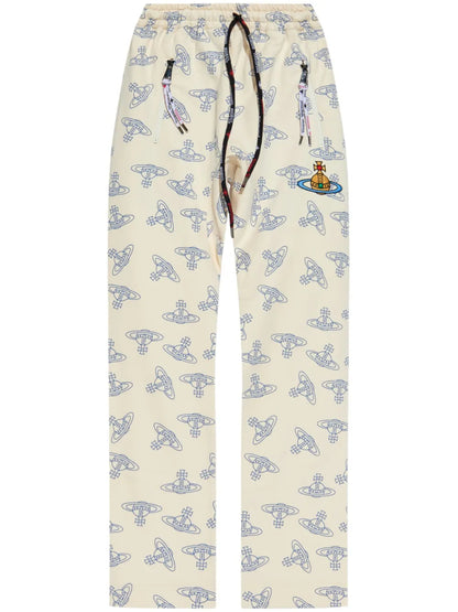 All-Over Logo High-Waisted Trousers