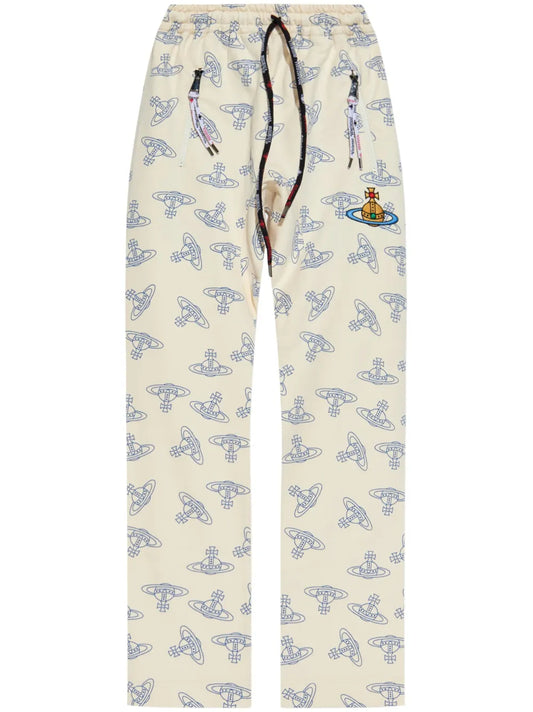 All-Over Logo High-Waisted Trousers