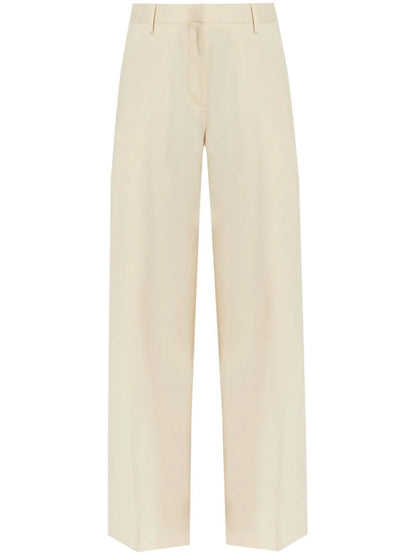 Pleated Wide-Leg Trousers