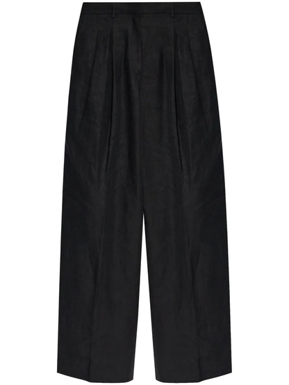 Pleat-Detail Linen Trousers