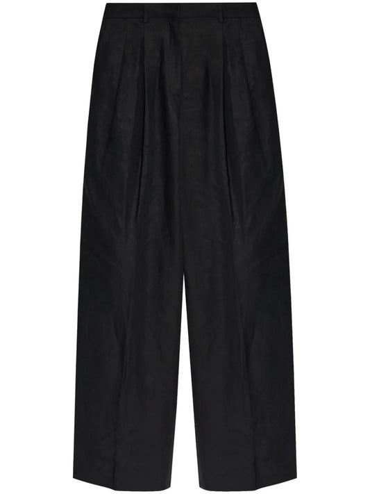Pleat-Detail Linen Trousers