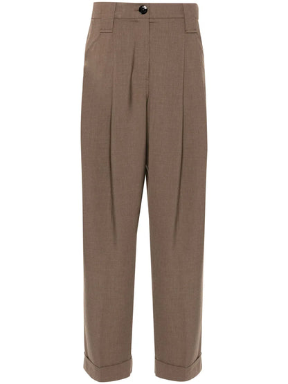 Pleated Tapered Trousers