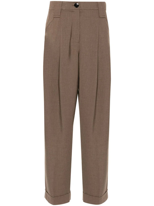 Pleated Tapered Trousers