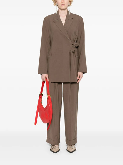 Pleated Tapered Trousers