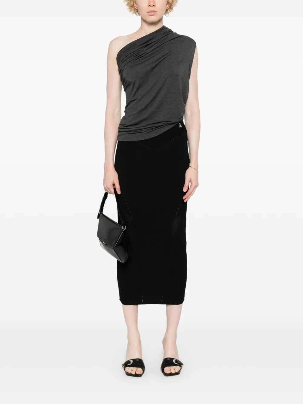 Logo-Plaque Midi Skirt