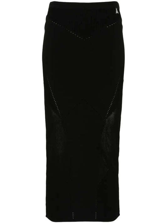 Logo-Plaque Midi Skirt