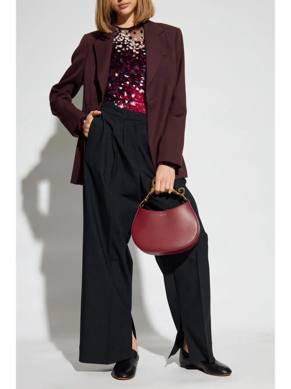 Semi-Sheer Long-Sleeve Top