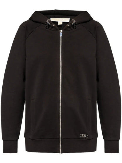 Logo-Plaque Zip-Up Hoodie