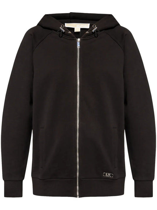 Logo-Plaque Zip-Up Hoodie