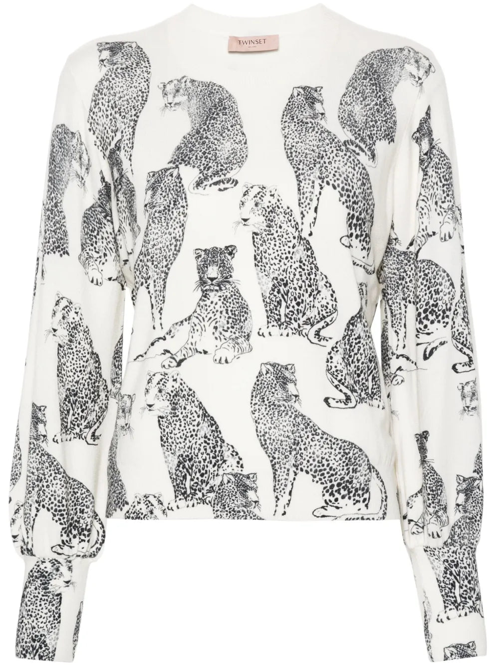 Jaguar Print Knitted Jumper