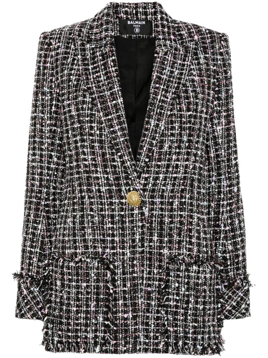 Single-Breasted Tweed Jacket