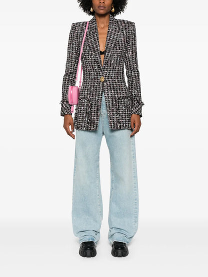 Single-Breasted Tweed Jacket