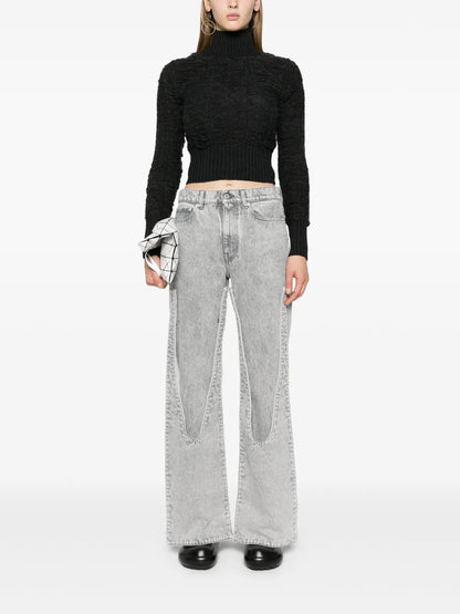 High-Neck Distressed Jumper