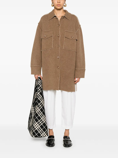 Exposed-Seam Cardi-Coat