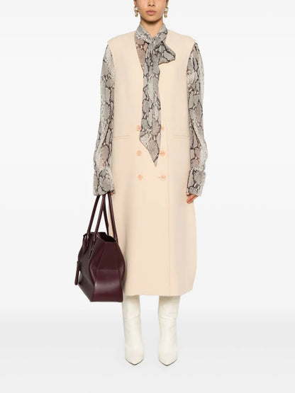 Double-Breasted Sleeveless Coat