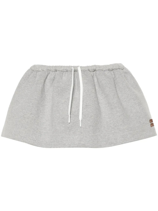 Logo-Patch Cotton Skirt
