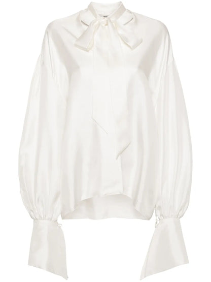 Gathered Silk Blouse