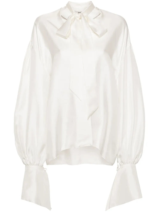 Gathered Silk Blouse