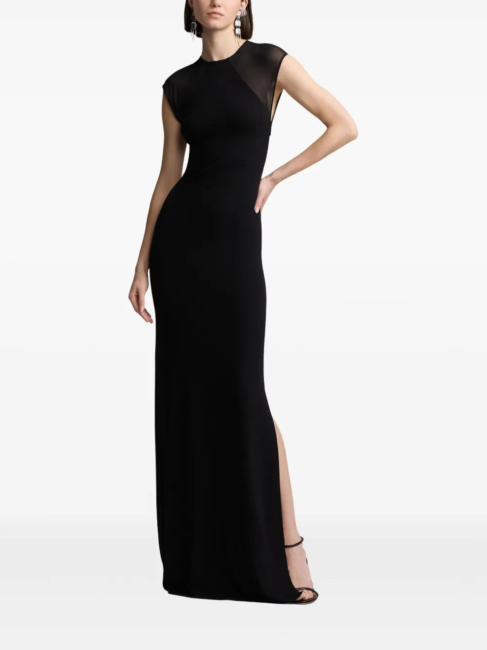 Sheer Detailing Maxi-Dress