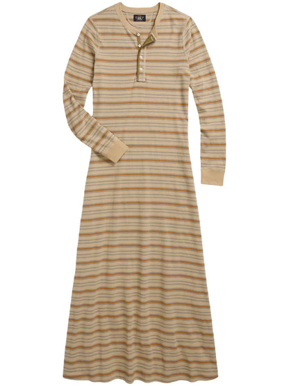 Striped Henley Maxi Dress
