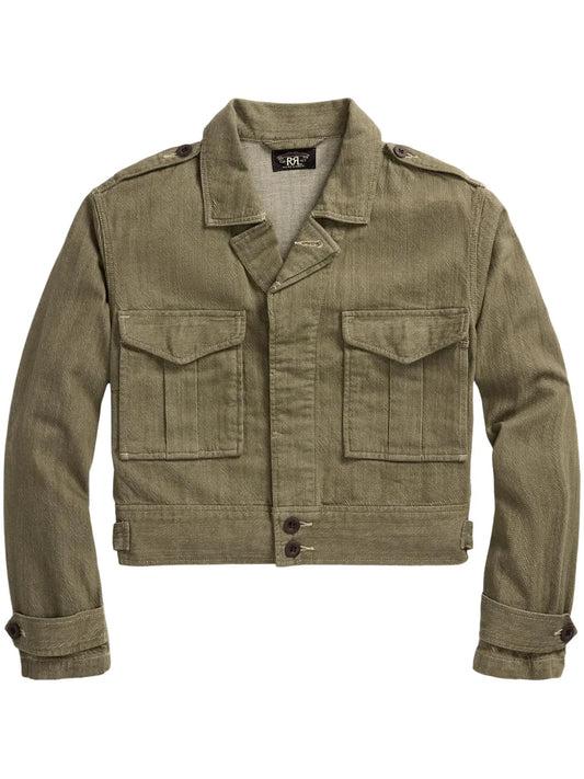 Notched-Collar Denim Jacket