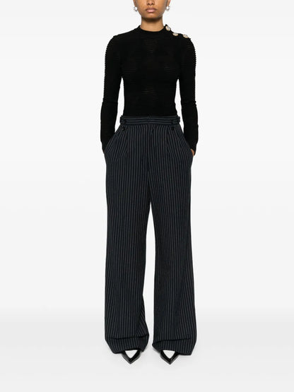 Embossed-Buttons Jumper