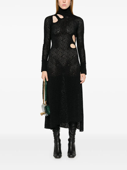 Floral-Embroidery Dress