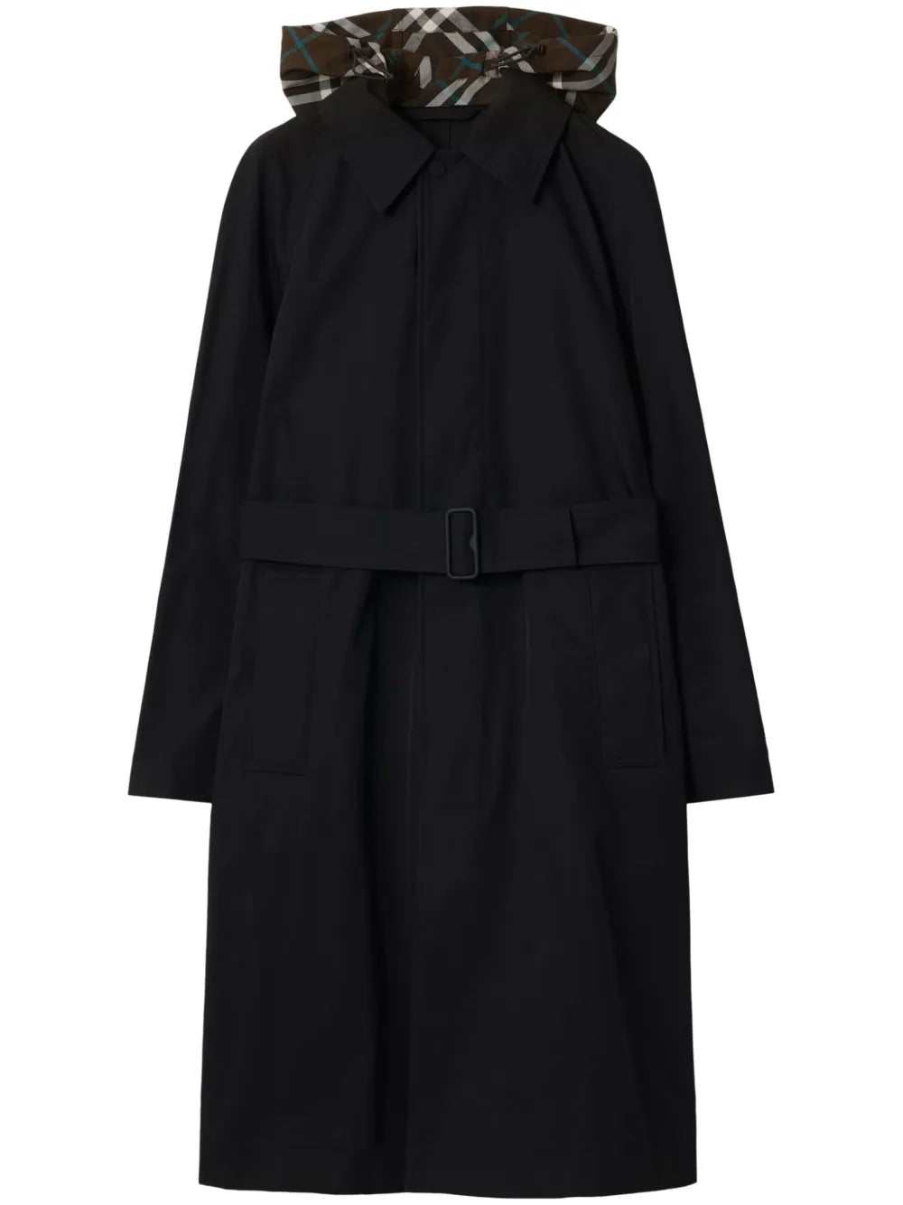 Concealed-Hood Raincoat